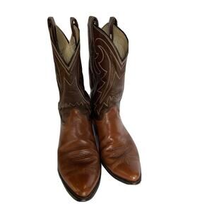 Vintage OLATHE Cowboy Boots MENS Sz 10 D Leather Western Stitched